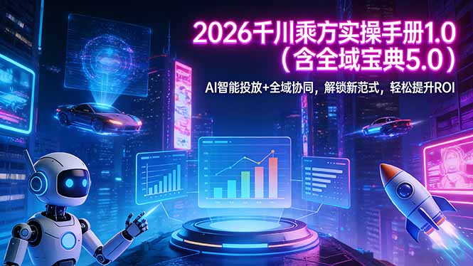 2026 千川乘方实操手册 1.0（含全域宝典 5.0）AI 智能投放+全域协同，解锁新范式，轻松提升ROI-优创圈