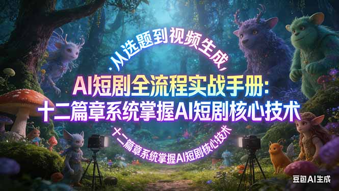 AI 短剧全流程实战手册：从选题到视频生成，十二篇章系统掌握 AI 短剧核心技术-优创圈