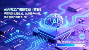 AI内容工厂搭建实战（更新）：从预判到批量生成，效率提升10倍，打造电商内容增长飞轮-优创圈