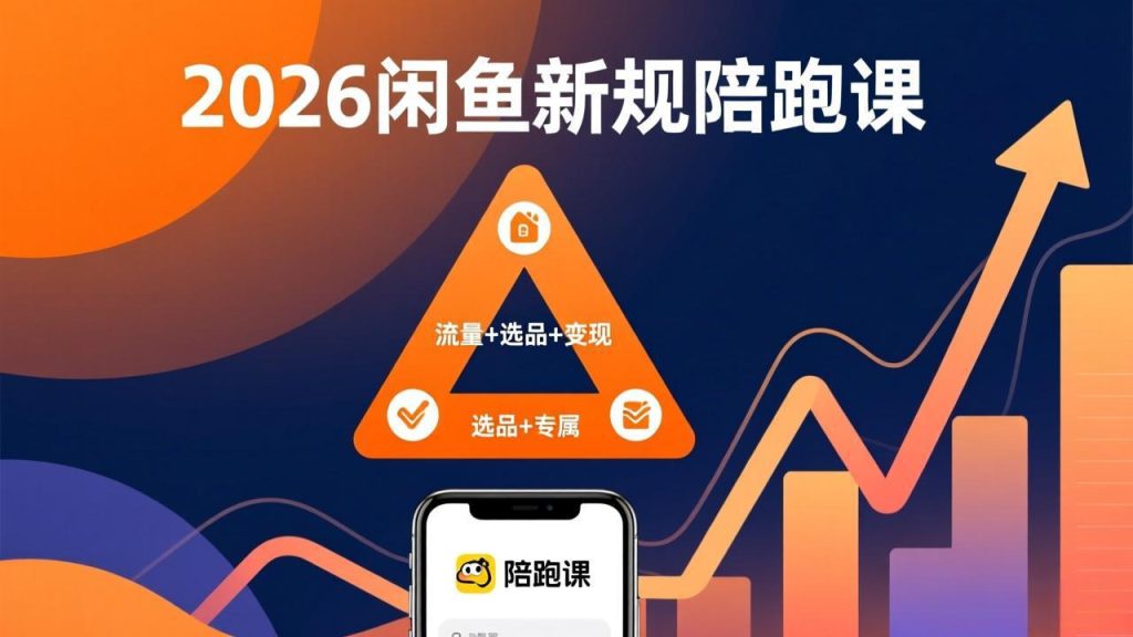 2026闲鱼高阶陪跑课全新上线，带你吃透新规玩转选品流量，从零搭建稳定变现盈利体系-优创圈
