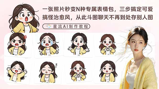 一张照片秒变N种专属表情包，三步搞定可爱搞怪治愈风，从此斗图聊天不再到处存别人图-优创圈