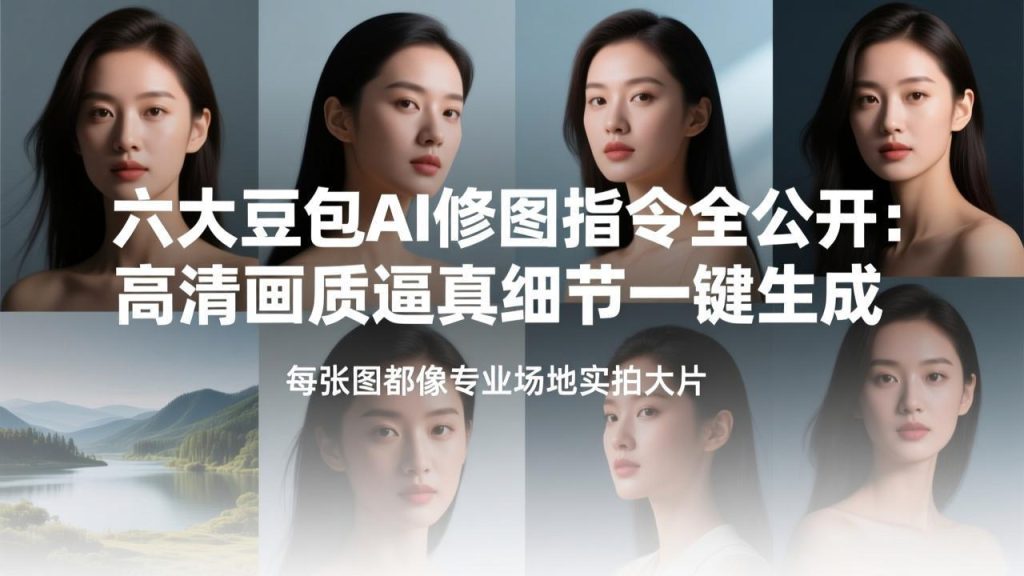 六大豆包AI修图指令全公开：高清画质逼真细节一键生成，每张图都像专业场地实拍大片-优创圈