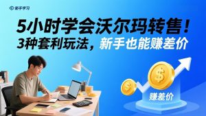 5小时学会沃尔玛转售！3 种套利玩法，新手也能赚差价-优创圈