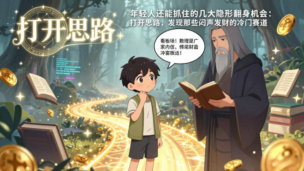 付费文1+2：年轻人还能抓住的几大隐形翻身机会：打开思路，发现那些闷声发财的冷门赛道-优创圈