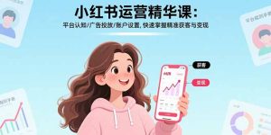 小红书运营精华课-更新：平台认知/广告投放/账户设置,快速掌握精准获客与变现-优创圈