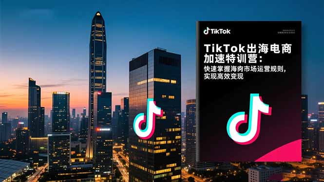 TikTok出海电商加速特训营-更新：快速掌握海外市场运营规则，实现高效变现-优创圈