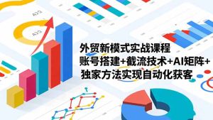 外贸新模式实战课程-更新2月，账号搭建+截流技术+AI矩阵+独家方法实现自动化获客-优创圈