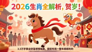 付费文章：贺岁！2026生肖全解析，3.5万字事业财富感情指南，提前布局一整年顺顺利利-优创圈