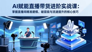 AI赋能直播带货进阶实战课：掌握直播间精准建模、破层级与流速提升的核心技巧-优创圈