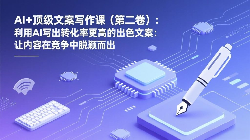 AI+顶级文案写作课（第二卷）：利用AI写出转化率更高的出色文案：让内容在竞争中脱颖而出-优创圈
