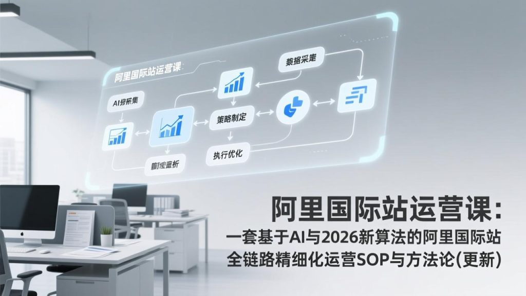 阿里国际站运营课：一套基于AI与2026新算法的阿里国际站全链路精细化运营SOP与方法论(更新)-优创圈