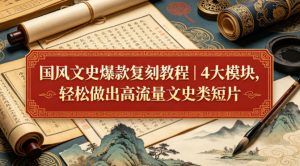 国风文史爆款复刻教程｜4大模块，轻松做出高流量文史类短片-优创圈