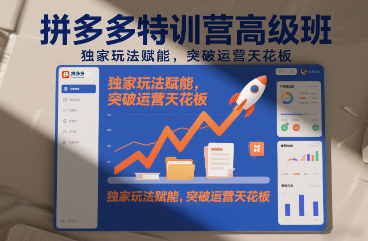 拼多多特训营高阶班，独家玩法赋能，突破运营天花板（更新26年4月26日）-优创圈