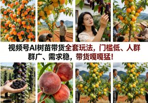 视频号AI树苗带货全套玩法，门槛低、人群广、需求稳，带货嘎嘎猛！（更新0426）-优创圈