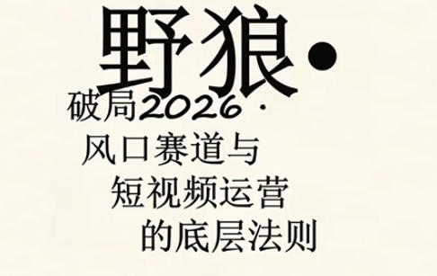 野狼团队·多平台实操运营课，覆盖AI口播、服装、好物、漫剪等热门玩法（更新4月29日）-优创圈