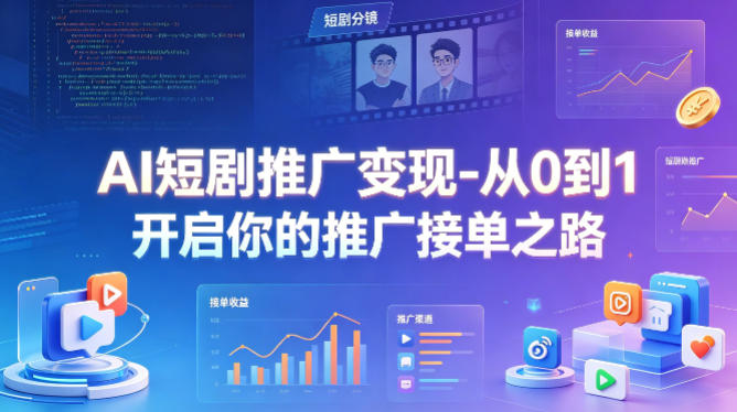 AI短剧推广变现-从0到1开启你的推广接单之路-优创圈