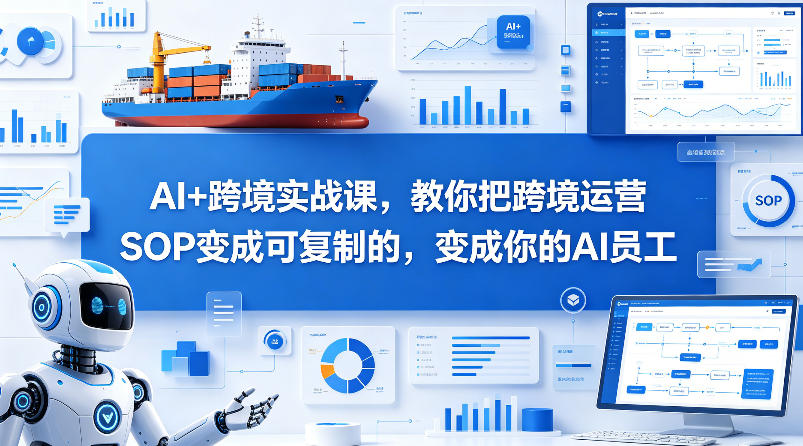 AI+跨境实战课，教你把跨境运营SOP变成可复制的，变成你的AI员工-优创圈