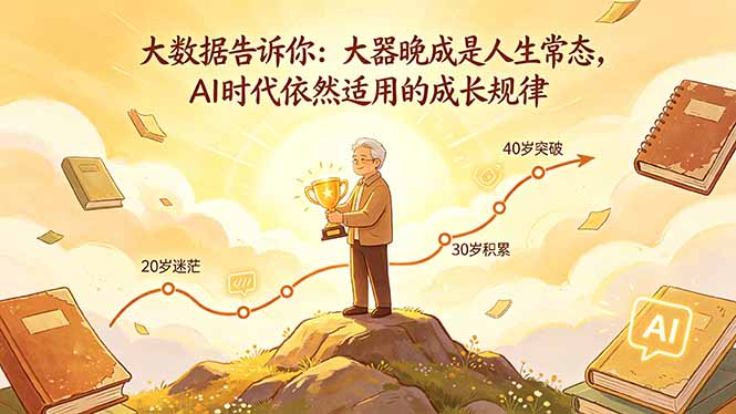 付费文章：大数据告诉你：大器晚成是人生常态，AI 时代依然适用的成长规律-优创圈