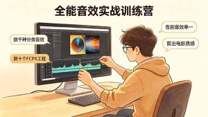 全能音效实战训练营：数千种分类音效+数十个FCPX工程，告别音效单一，剪出电影质感-优创圈