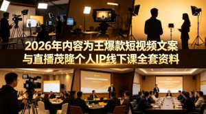 2026年内容为王爆款短视频文案与直播茂隆个人IP线下课全套资料(价值4980)-优创圈