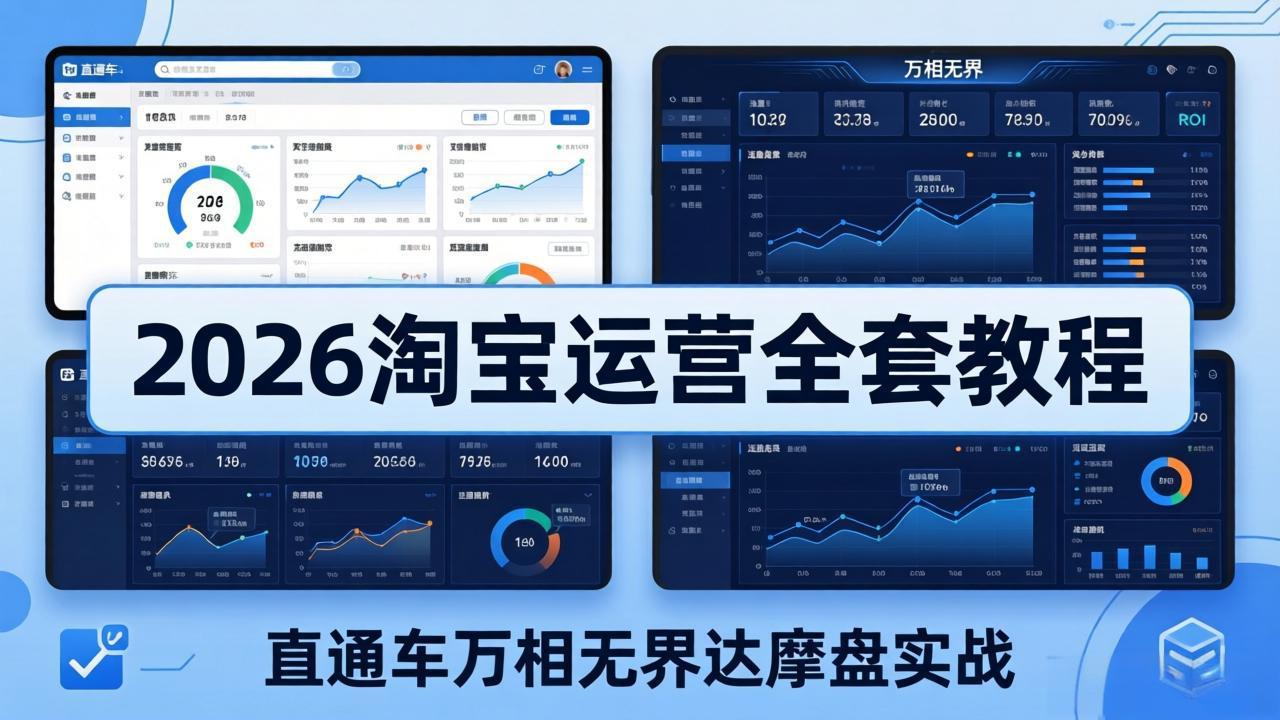 2026淘宝运营全套教程(更新5月3日)，直通车万相无界达摩盘实战，从基础到进阶提升流量转化