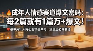 公众号流量主成年人情感心理赛道，流量最大，受众最广的主流赛道之一，平均每2篇就有1篇万爆文章-优创圈