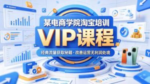 某电商学院淘宝培训VIP课程，各种经典有用的流量获取秘籍，改善运营产品没利润的处境（2026年5月）-优创圈