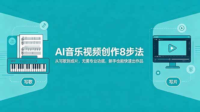 AI音乐视频创作8步法：从写歌到成片，无需专业功底，新手也能快速出作品-优创圈