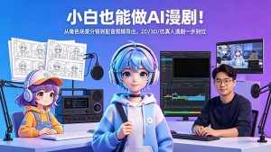 小白也能做AI漫剧！从角色场景分镜到配音剪辑导出，2D/3D/仿真人漫剧一步到位-优创圈
