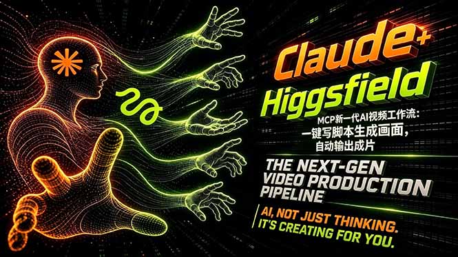 Claude+Higgsfield MCP新一代AI视频工作流：一键写脚本生成画面，自动输出成片-优创圈