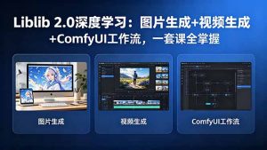 Liblib 2.0深度学习：图片生成+视频生成+ComfyUI工作流，一套课全掌握-优创圈