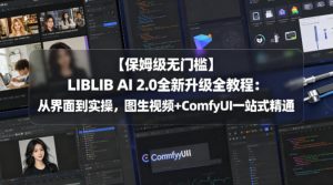 【保姆级无门槛】LIBLIB AI 2.0全新升级全教程：从界面到实操，图生视频+ComfyUI一站式精通-优创圈