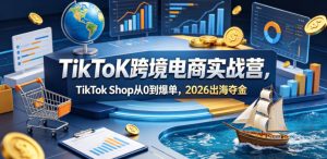 TikToK跨境电商实战营，TikTok Shop从0到爆单，2026出海夺金-优创圈