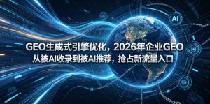 GEO生成式引擎优化，2026年企业GEO从被AI收录到被AI推荐，抢占新流量入口-优创圈