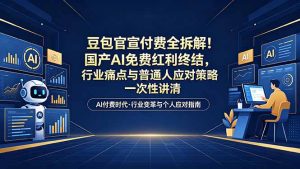 付费文章：豆包官宣付费全拆解！国产AI免费红利终结，行业痛点与普通人应对策略一次性讲清-优创圈