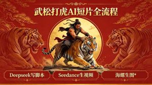 武松打虎AI短片全流程：Deepseek写脚本+Seedance生视频+海螺生图-优创圈