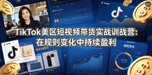 TikTok美区短视频带货实战训战营：在规则变化中持续盈利-优创圈
