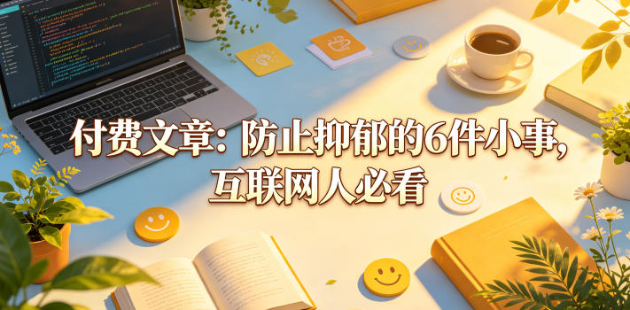 付费文章：防止抑郁的6件小事，互联网人必看！-优创圈