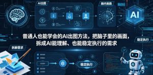 普通⼈也能学会的AI出图⽅法，把脑子里的画面，拆成AI能理解、也能稳定执行的需求【文档】-优创圈