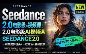 字节跳动的Seedance 2.0 AI电影视频生成制作教程,一键生成多镜头+一致角色+音频叙事-中英字幕-优创圈
