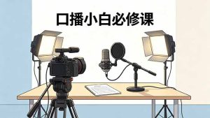 口播小白必修课：录像收音灯光设备+脚本撰写，搭专业级录制场景-优创圈