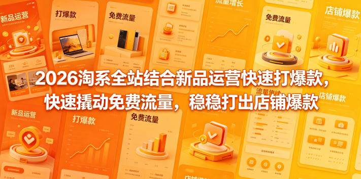 2026淘系全站结合新品运营快速打爆款，快速撬动免费流量，稳稳打出店铺爆款（更新5月12日）-优创圈