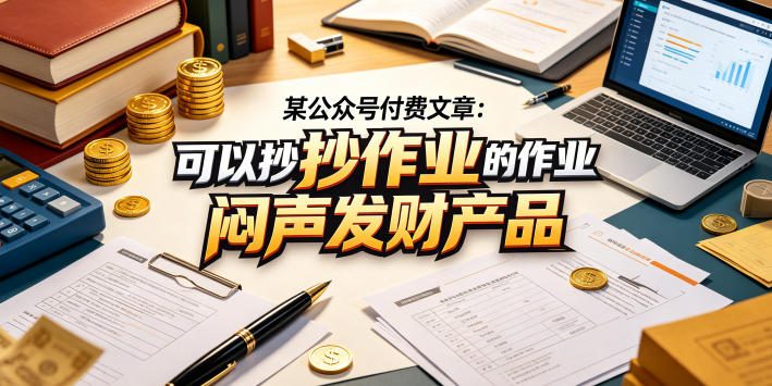 某公众号付费文章：可以抄作业的闷声发财产品-优创圈