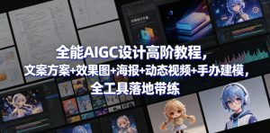 全能AIGC设计高阶教程,文案方案+效果图+海报+动态视频+手办建模,全工具落地带练-优创圈