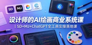 设计师的AI绘画商业系统课｜SD+MJ+ChatGPT全工具实操落地课-优创圈
