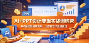 AI+PPT设计变现实战训练营,从0基础到接单变现,让你的才华直接变现-优创圈