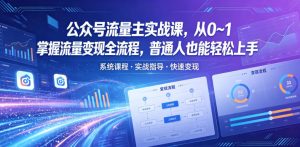 公众号流量主实战课,从0~1掌握流量变现全流程,普通人也能轻松上手-优创圈
