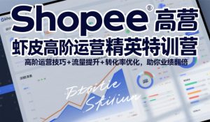 Shopee虾皮高阶运营精英特训营,高阶运营技巧+流量提升+转化率优化,助你业绩翻倍(更新26年5月)-优创圈