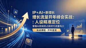 IP+AI+新增长 流量开年 峰会实战：人设精准定位 掌握AI技能抢占新时代流量风口-优创圈
