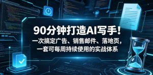90分钟打造AI写手!一次搞定广告、销售邮件、落地页,一套可每周持续使用的实战体系【原创双语字幕】-优创圈